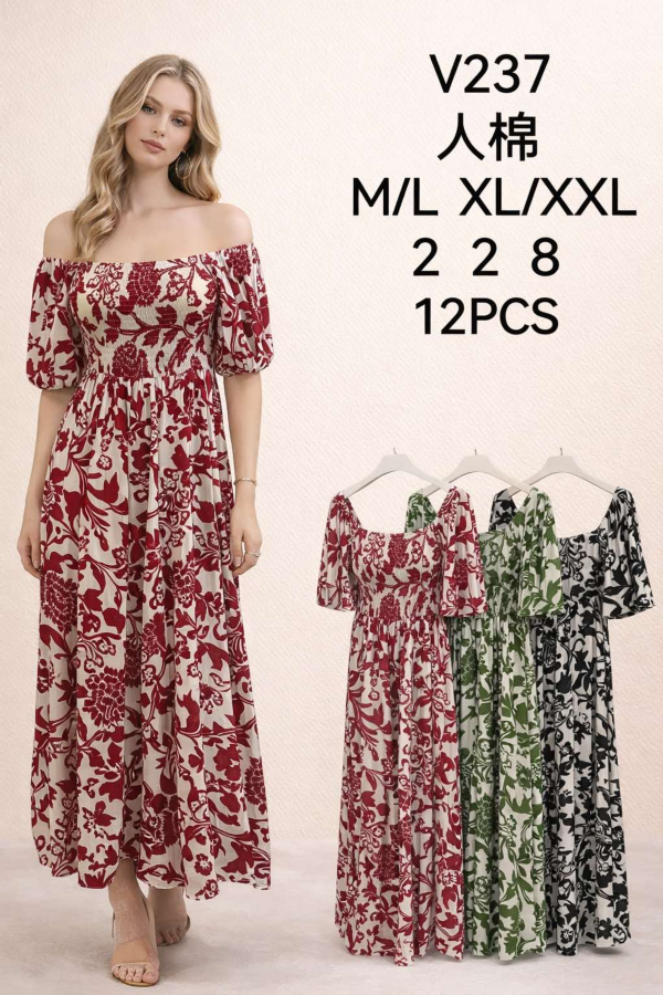 Sukienki damskie Roz M-2XL,  Mix Kolor .Paczka 12 szt